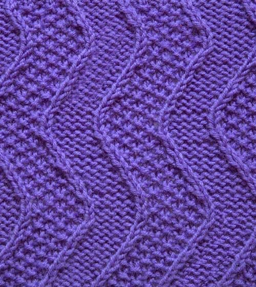 Free Knitting Patterns - Wavy Seed Stitch Pattern