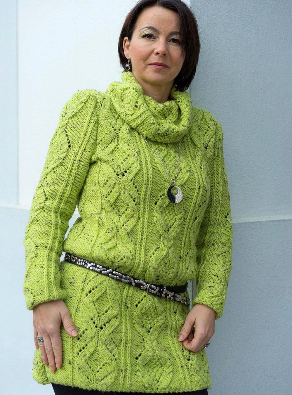 Free Knitting Patterns - Cowl Neck Tunic