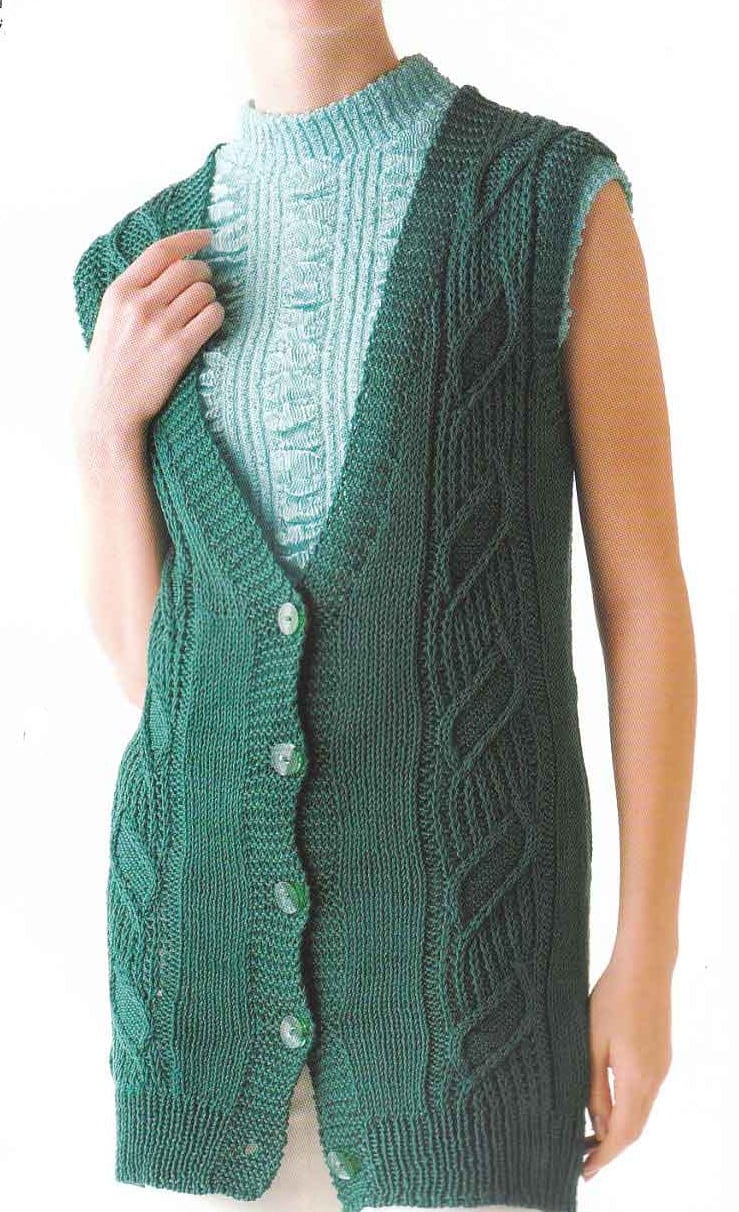 Free Knitting Patterns - Long Vest