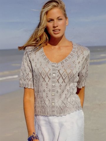 Short Sleeve Lace Cardigan