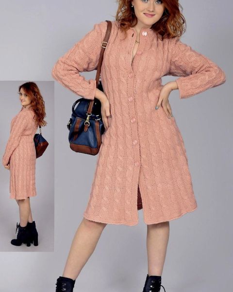 Coat in Cable Pattern