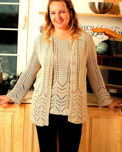 Knitset: Jacket and Top in Lace Patterns