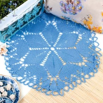 Blue Knitted Napkin