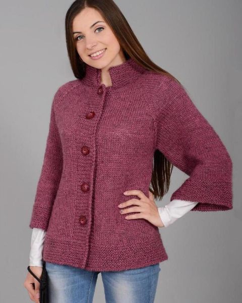 Raglan Jacket in Stockinette Stitch
