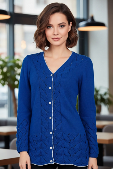 Long Cardigan with Fancy Pattern