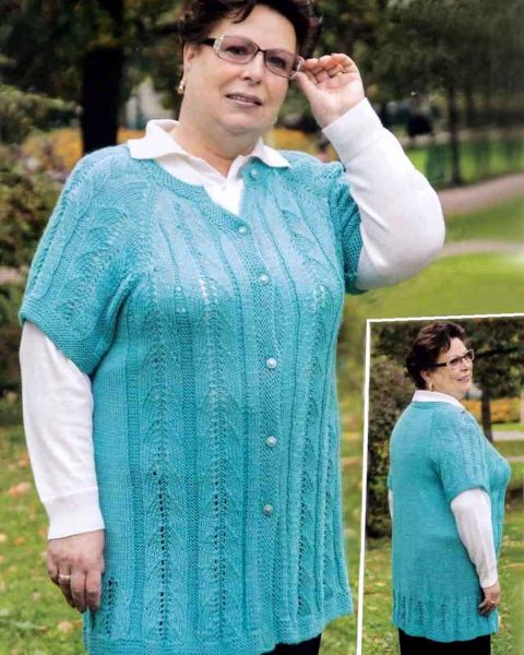 Cardigan in Lace Pattern