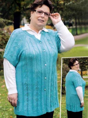 Cardigan in Lace Pattern