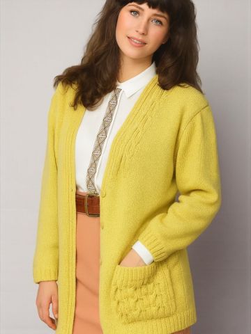 Cardigan with Cable Pattern