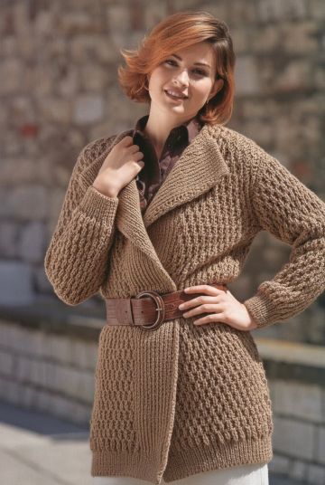 Cardigan with Wide Bands