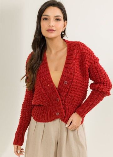 Cardigan in Textured Stitch Pattern