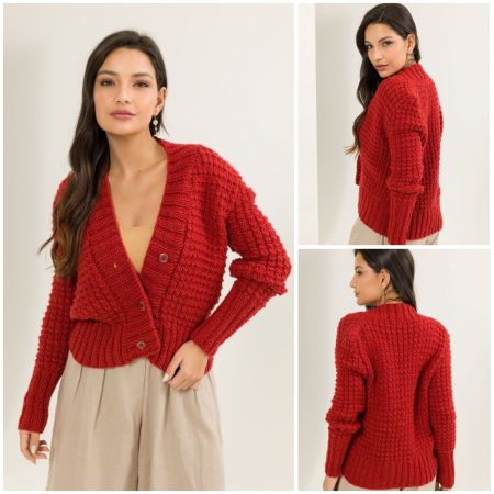 Cardigan in Textured Stitch Pattern