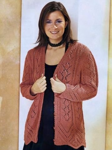Lace Cardigan with Decorative Hem