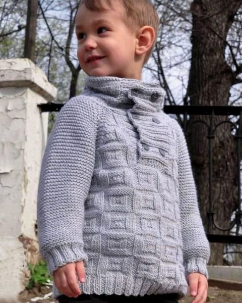 Boys' Sweater in Textured Pattern