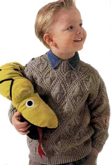Boys' Pullover in Fancy Pattern