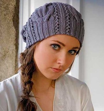 Hat in Fancy Pattern with Cables