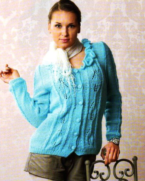 Jacket with Leaf Pattern