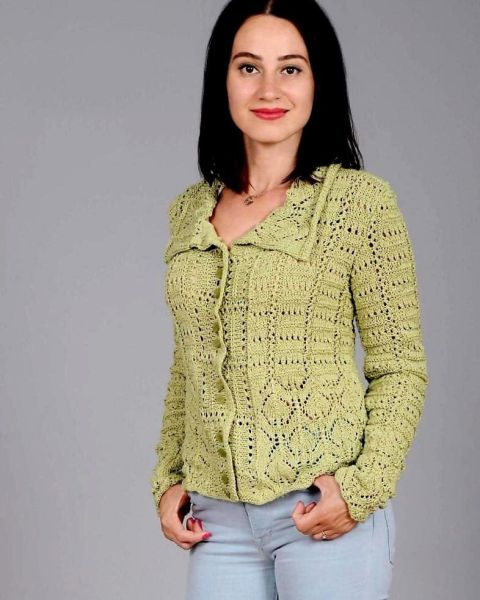 Jacket in Lace Pattern