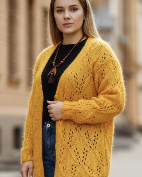 Jacket with Lace Pattern