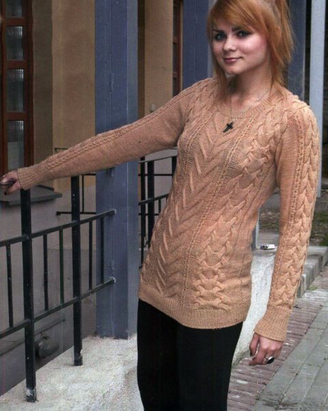 Pullover with Textured Patterns