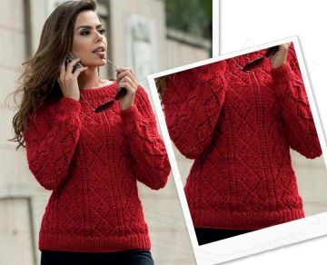 Pullover in Lace Diamonds