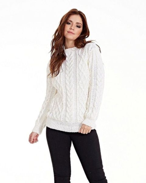 Pullover with Diamonds and Cables
