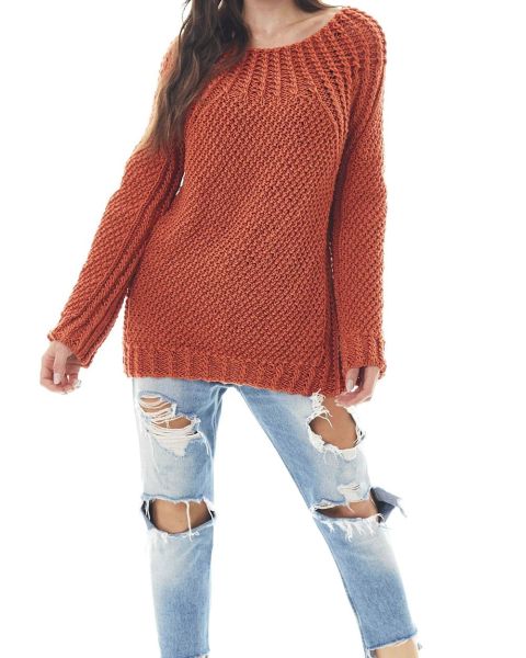 Pullover with Lace Cable Yoke