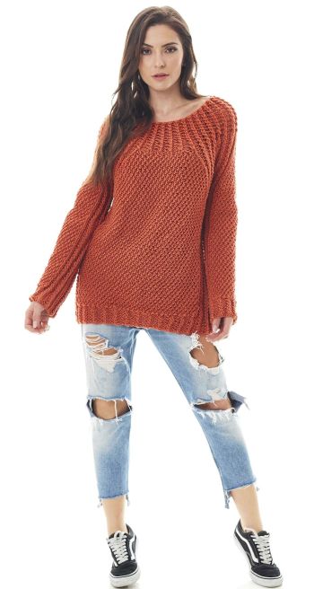 Pullover with Lace Cable Yoke