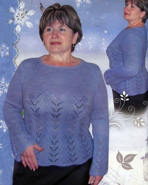 Pullover with Lace Pattern