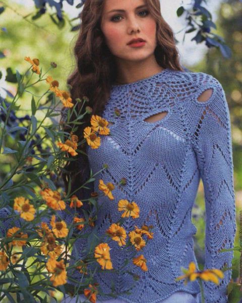 Eyelet Yoke Pullover