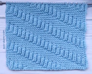 Diagonal Garter Stitch Patent Pattern