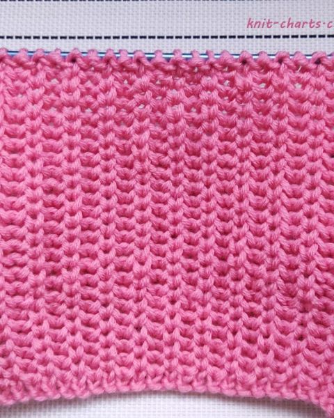Fisherman's rib Stitch using only knit stitches