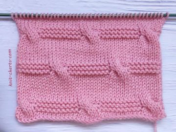 Stripes with Cable and Garter Stitch