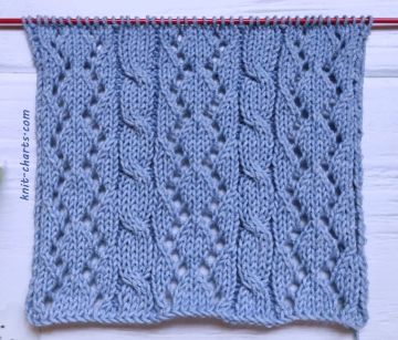 Lace Cable Stitch Knitting Pattern