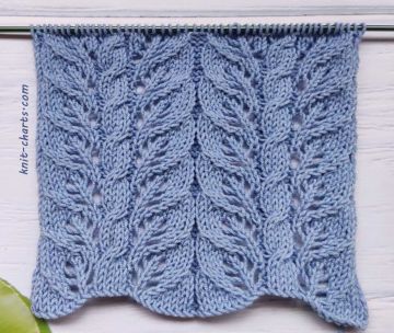 Leaf Cable Stitch Knitting Pattern