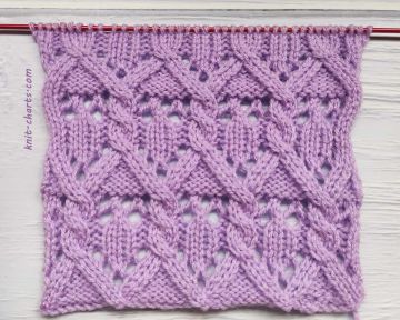 Lace Cable Stitch Knitting Pattern