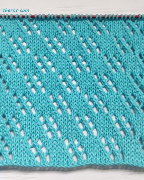 Diagonal Stitch Knitting Pattern