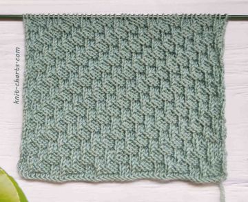 Diagonal Stitch Knitting Pattern
