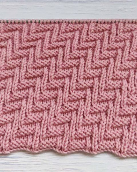 Diagonal Stitch Knitting Pattern