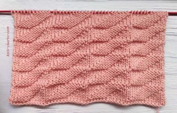 Oblique Diamonds Stitch Knitting Pattern