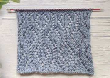 Lace Diamond Stitch Knitting Pattern