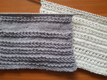 Lace Eyelet Stripe Knit Pattern