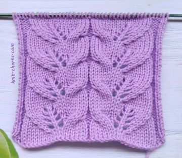 Leaf Cable Stitch Knitting Pattern