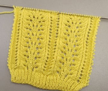 Fan Lace Stitch Knitting Pattern