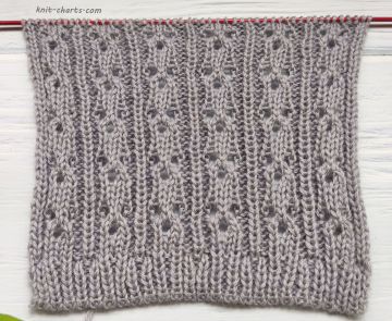 Vertical Lace Knit Stitch