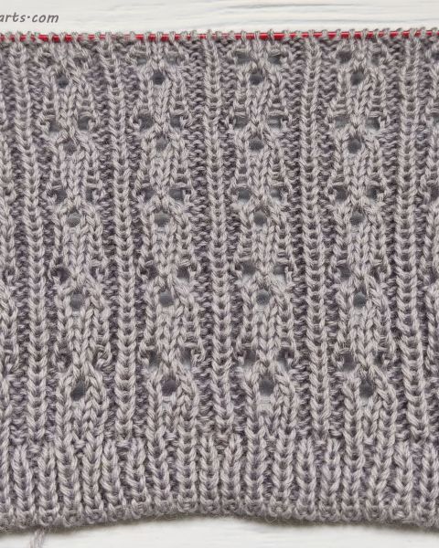 Vertical Lace Knit Stitch