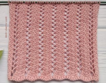 Vertical Lace Stripes Knitting Pattern