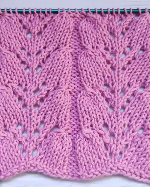 Bell Lace Stitch Knitting Pattern