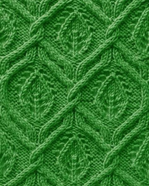 Leaf cable pattern