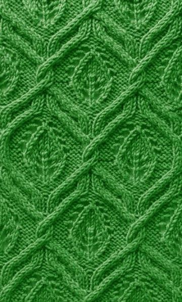 Leaf cable pattern