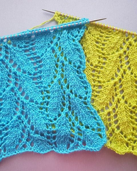 Leaf Lace Knit Stitch Pattern